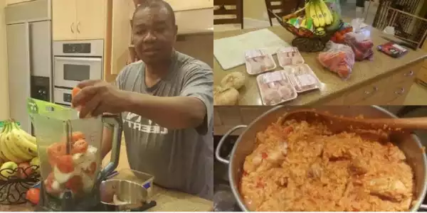 Nigerian Man cooks food for his wife for the first time in 20 years